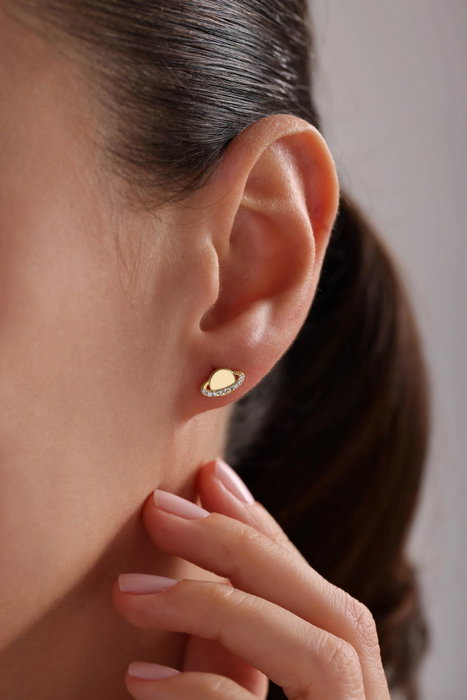 Heliophilia Silver Pendientes de Plata de Ley 925 con Baño de Oro y Circón Heliophilia Silver Pendientes de Plata de Ley 925 con Baño de Oro y Circón